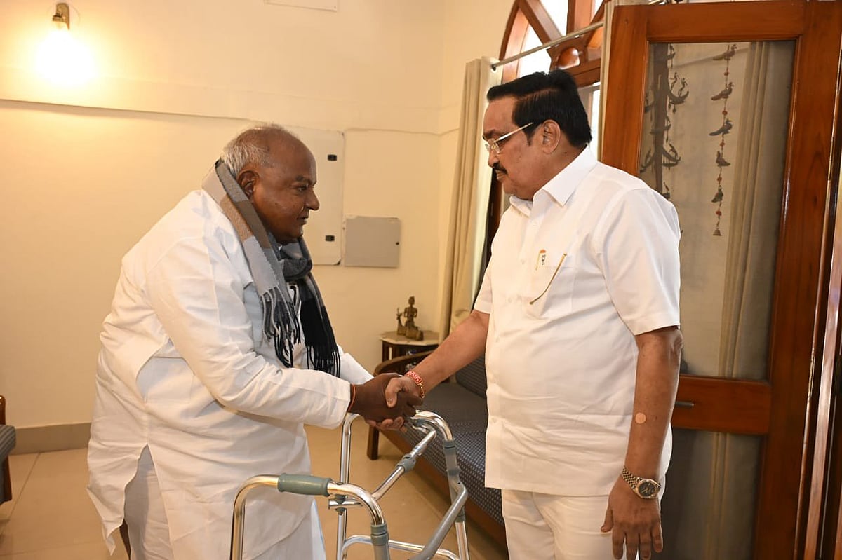 ಗೋದಾವರಿ-ಕೃಷ್ಣಾ-ಕಾವೇರಿ ಜೋಡಣೆ: ರಾಜ್ಯಕ್ಕೆ 25 ಟಿಎಂಸಿ ಅಡಿ ಮೀಸಲಿಡಿ: ದೇವೇಗೌಡ