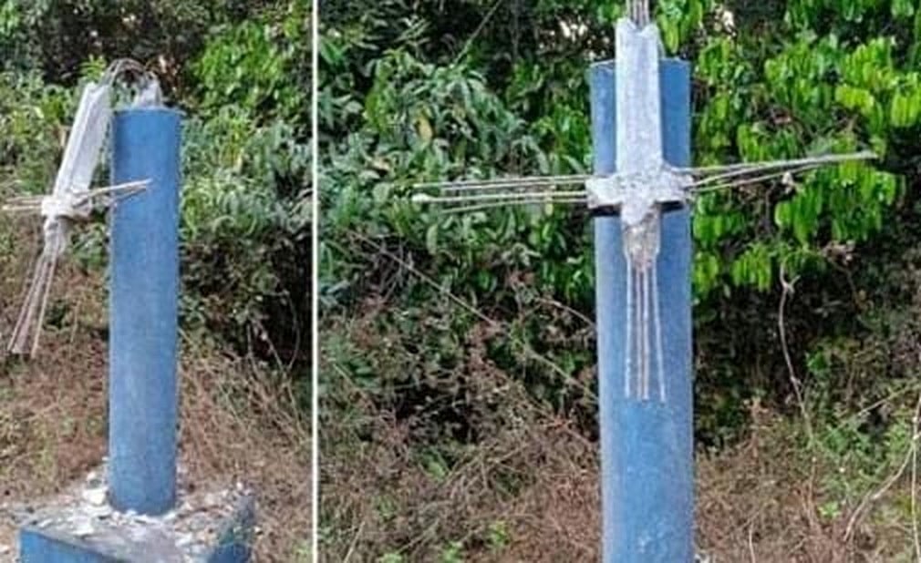 ಉಡುಪಿ: ದುಷ್ಕರ್ಮಿಗಳಿಂದ ಶಿಲುಬೆ ಧ್ವಂಸ