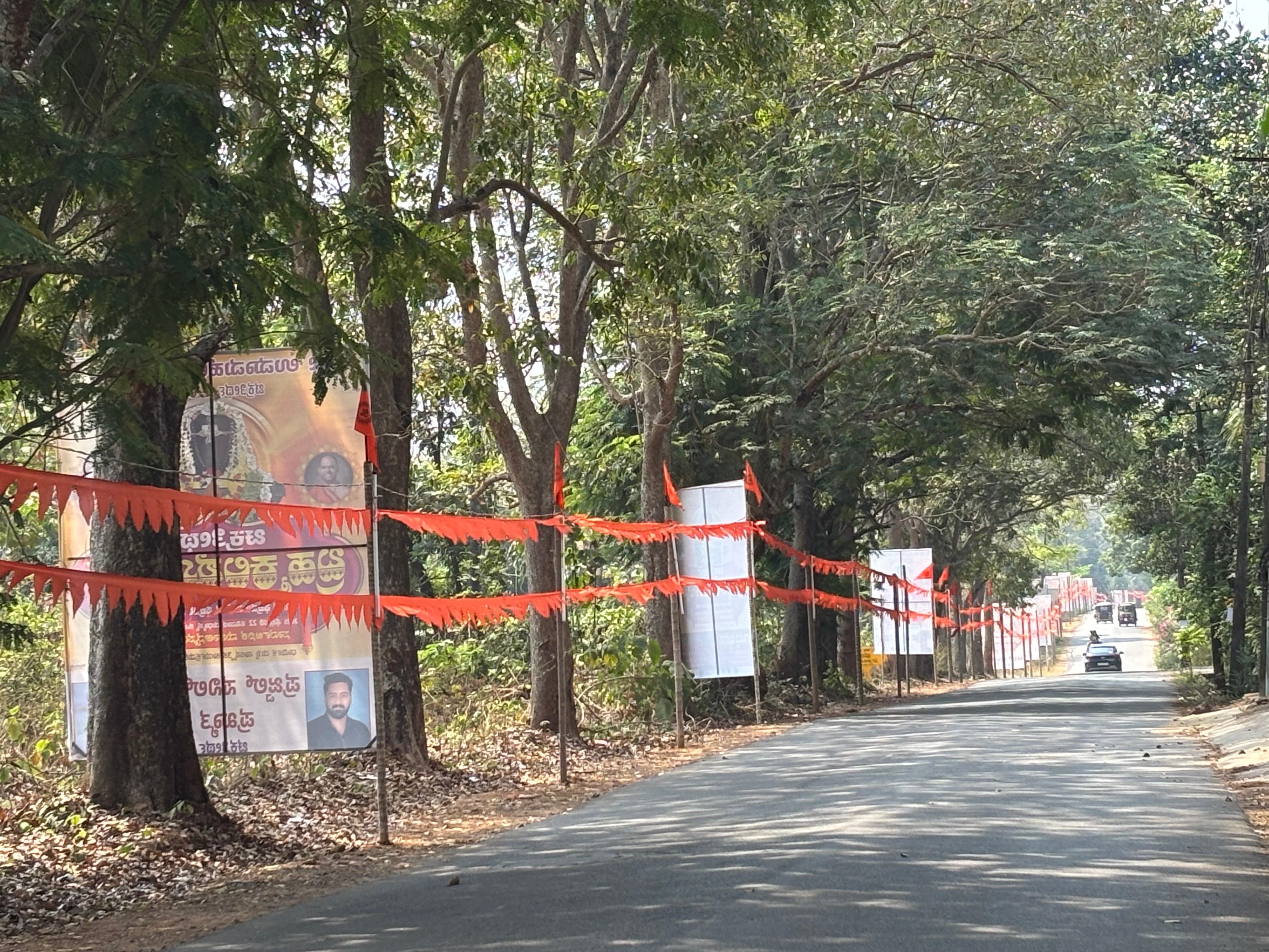 ನಗರದ ರಸ್ತೆಯೊಂದರಲ್ಲಿ ಅಳವಡಿಸಿರುವ ಫ್ಲೆಕ್ಸ್‌ಗಳು