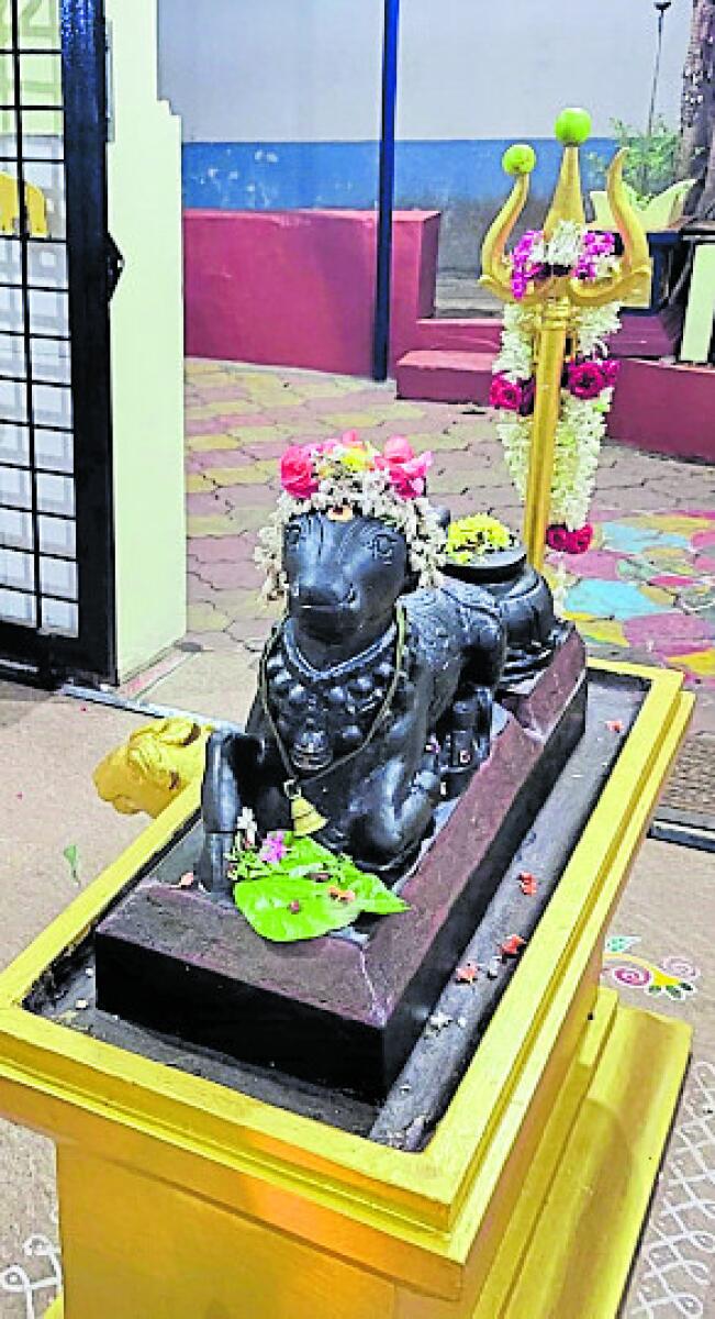 ವಿಶೇಷವಾಗಿರುವ ನಂದಿಯ ವಿಗ್ರಹ