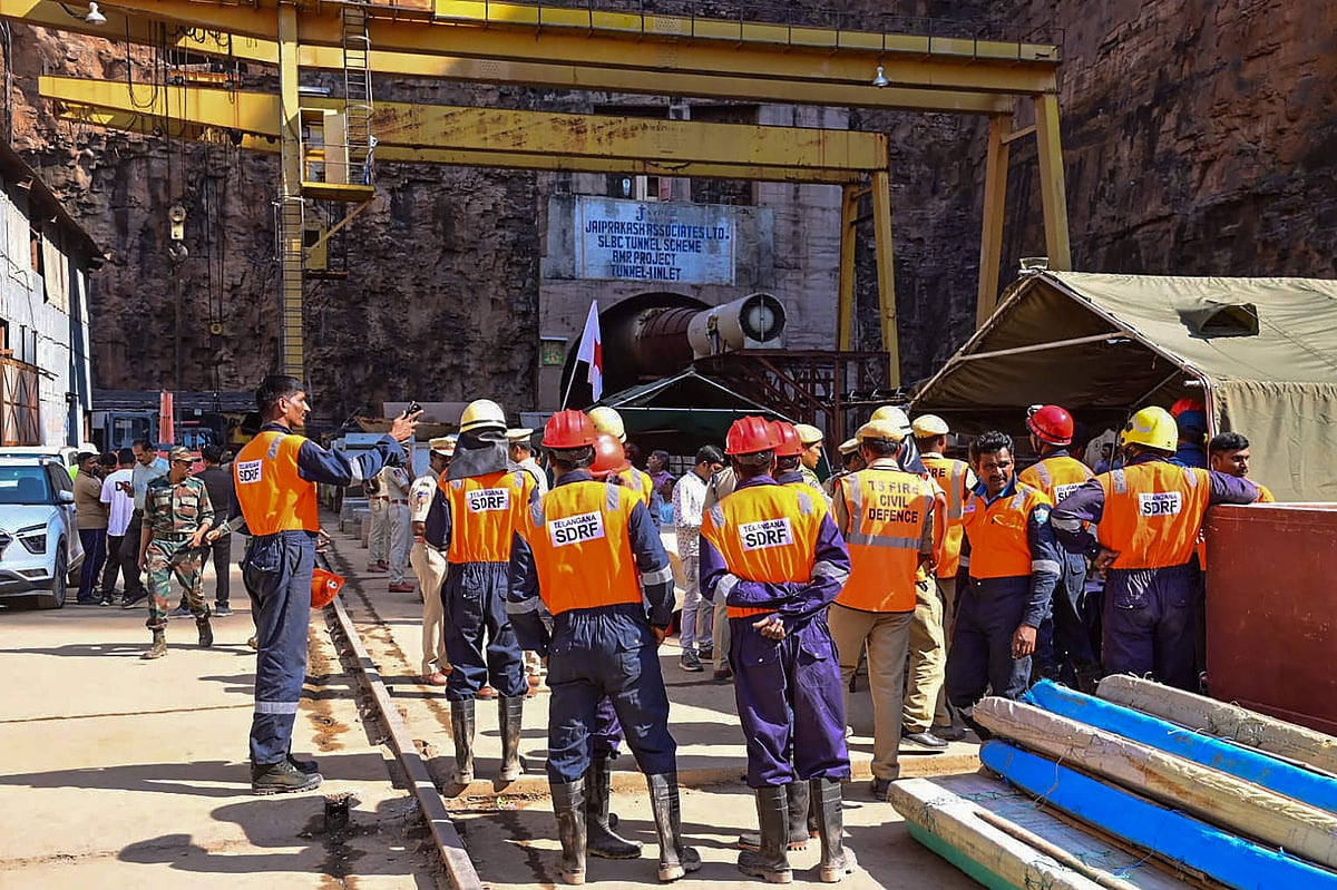 ತೆಲಂಗಾಣ ಸುರಂಗ ಕುಸಿತ: ಮುಂದುವರಿದ ರಕ್ಷಣಾ ಕಾರ್ಯಾಚರಣೆ