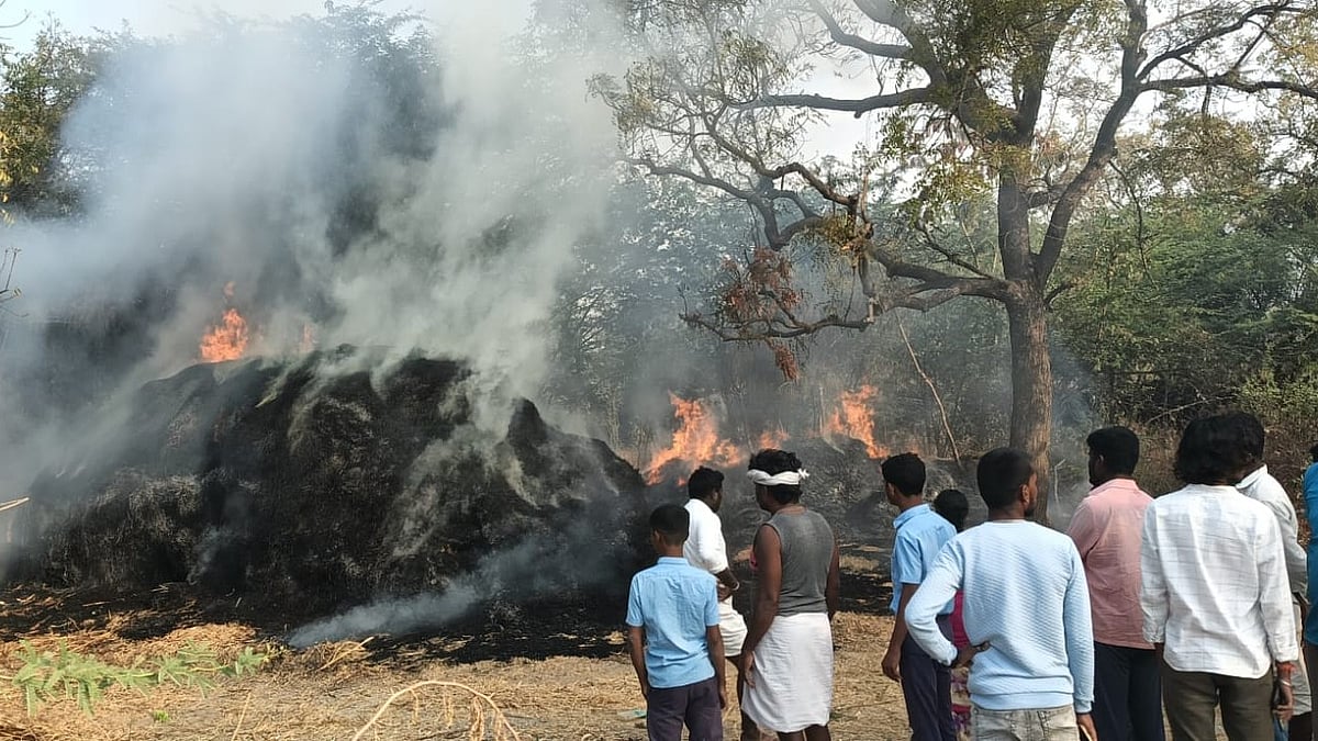 ಕೊಪ್ಪಳ | ಹುಲ್ಲು, ನವಣಿ, ತೊಗರಿ ಬಣವೆಗೆ ಬೆಂಕಿ