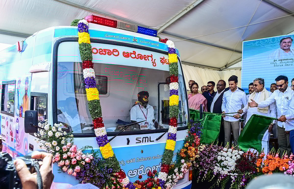 ಕಟ್ಟಡ ಕಾರ್ಮಿಕರಿಗೆ 100 ಬಸ್‌ಗಳಲ್ಲಿ ಸಂಚಾರಿ ಚಿಕಿತ್ಸಾಲಯ