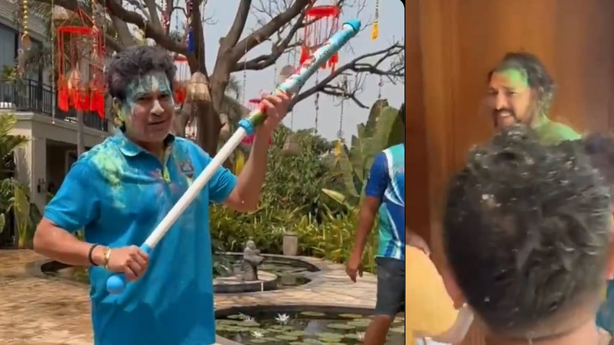 ವಿಡಿಯೊ ನೋಡಿ | ಸಚಿನ್‌ ತೆಂಡೂಲ್ಕರ್– ಯುವರಾಜ್ ಸಿಂಗ್ ಹೋಳಿ ಆಟ