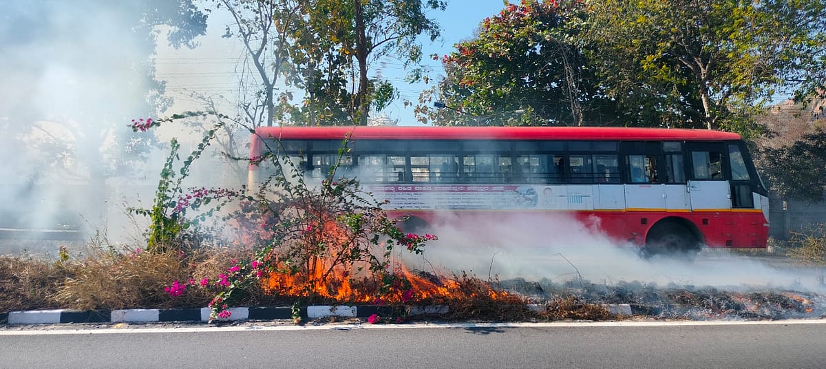 ರಾಮನಗರ: ಬಿರು ಬಿಸಿಲಿಗೆ ಹೆಚ್ಚಿದ ಕಾಳ್ಗಿಚ್ಚು
