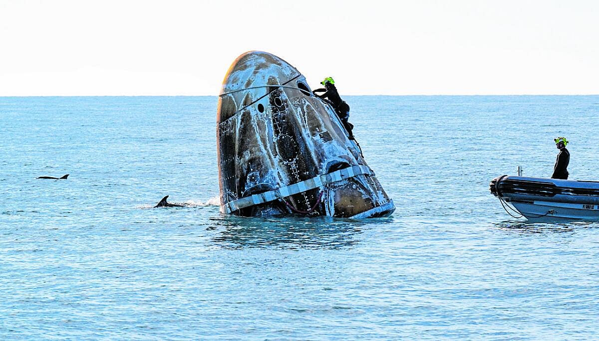 ಸುನಿತಾ, ವಿಲ್ಮೋರ್‌ಗೆ ಡಾಲ್ಫಿನ್‌ಗಳ ಅಚ್ಚರಿಯ ಸ್ವಾಗತ...
