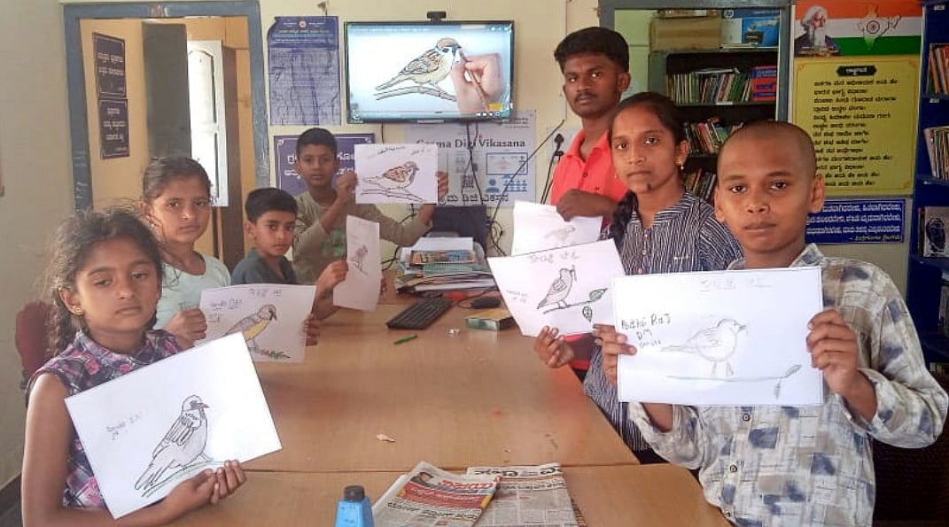 ಚನ್ನಪಟ್ಟಣ: ವಿಶ್ವ ಗುಬ್ಬಚ್ಚಿ ದಿನ ಆಚರಣೆ