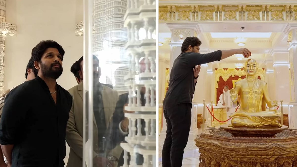 ಅಬುಧಾಬಿ ಹಿಂದೂ ದೇಗುಲಕ್ಕೆ ಭೇಟಿ ನೀಡಿದ ನಟ ಅಲ್ಲು ಅರ್ಜುನ್