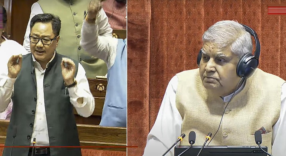 ಡಿಕೆ ಹೇಳಿಕೆ ಬಗ್ಗೆ ಸದನದ ದಿಕ್ಕುತಪ್ಪಿಸಿದ ಆರೋಪ: ರಿಜಿಜು ವಿರುದ್ಧ ಹಕ್ಕುಚ್ಯುತಿ