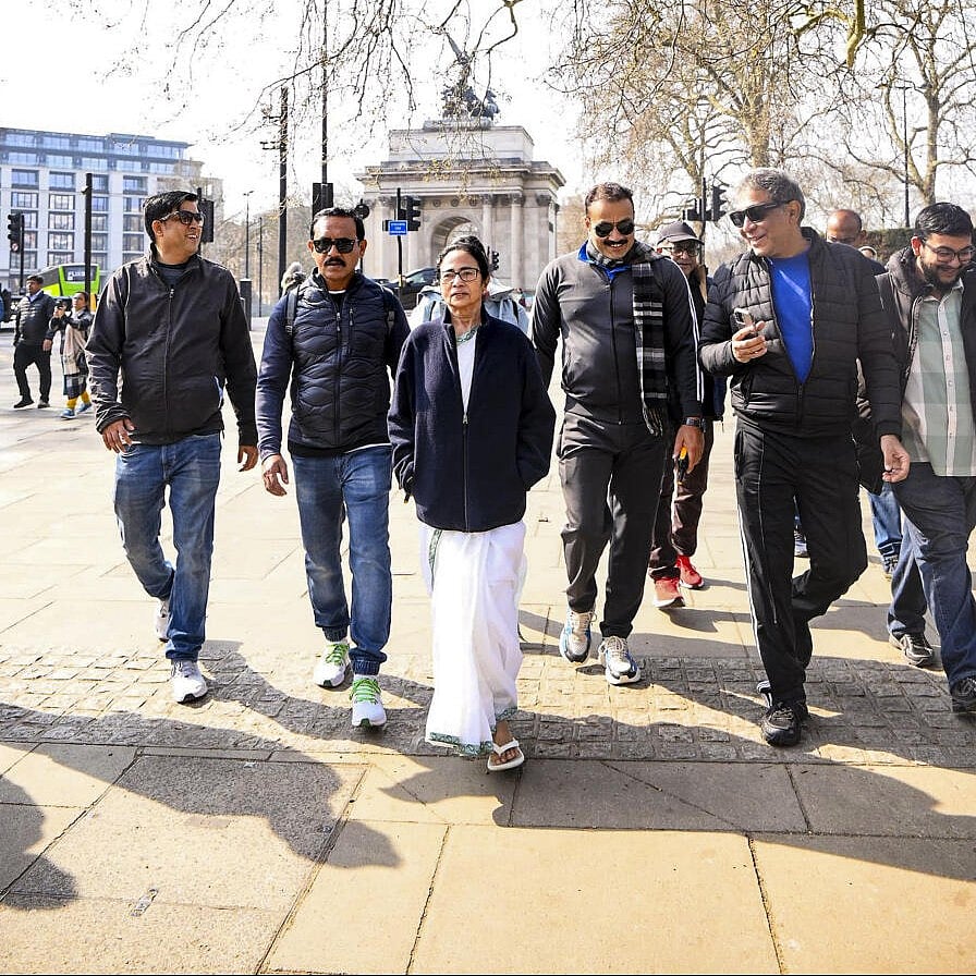 Video: ಸೀರೆಯುಟ್ಟು, ಚಪ್ಪಲಿ ಧರಿಸಿ ಲಂಡನ್‌ ಪಾರ್ಕ್‌ನಲ್ಲಿ ಸಿಎಂ ಮಮತಾ ಜಾಗಿಂಗ್