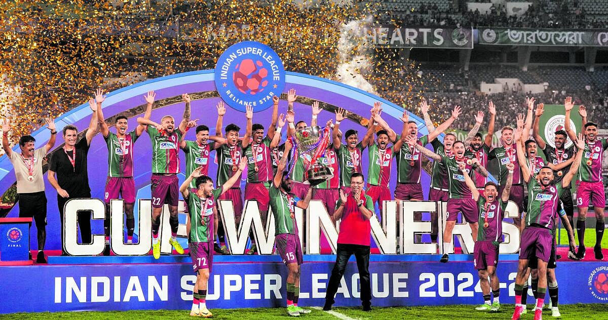 ಇಂಡಿಯನ್ ಸೂಪರ್‌ ಲೀಗ್ | ಮೋಹನ್‌ ಬಾಗನ್‌ ಚಾಂಪಿಯನ್‌: ಬೆಂಗಳೂರು ರನ್ನರ್ಸ್ ಅಪ್‌