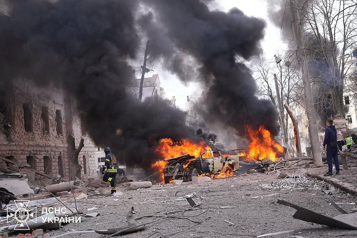 ಉಕ್ರೇನ್‌ ರಾಜಧಾನಿ ಕೀವ್‌ ಮೇಲೆ ರಷ್ಯಾದಿಂದ ಭಾರಿ ದಾಳಿ