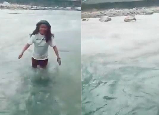 ರೀಲ್ಸ್‌ಗಾಗಿ ವಿಡಿಯೊ ಮಾಡುತ್ತಿರುವಾಗ ಮಗಳ ಎದುರೇ ನೀರು ಪಾಲಾದ ಅಮ್ಮ!