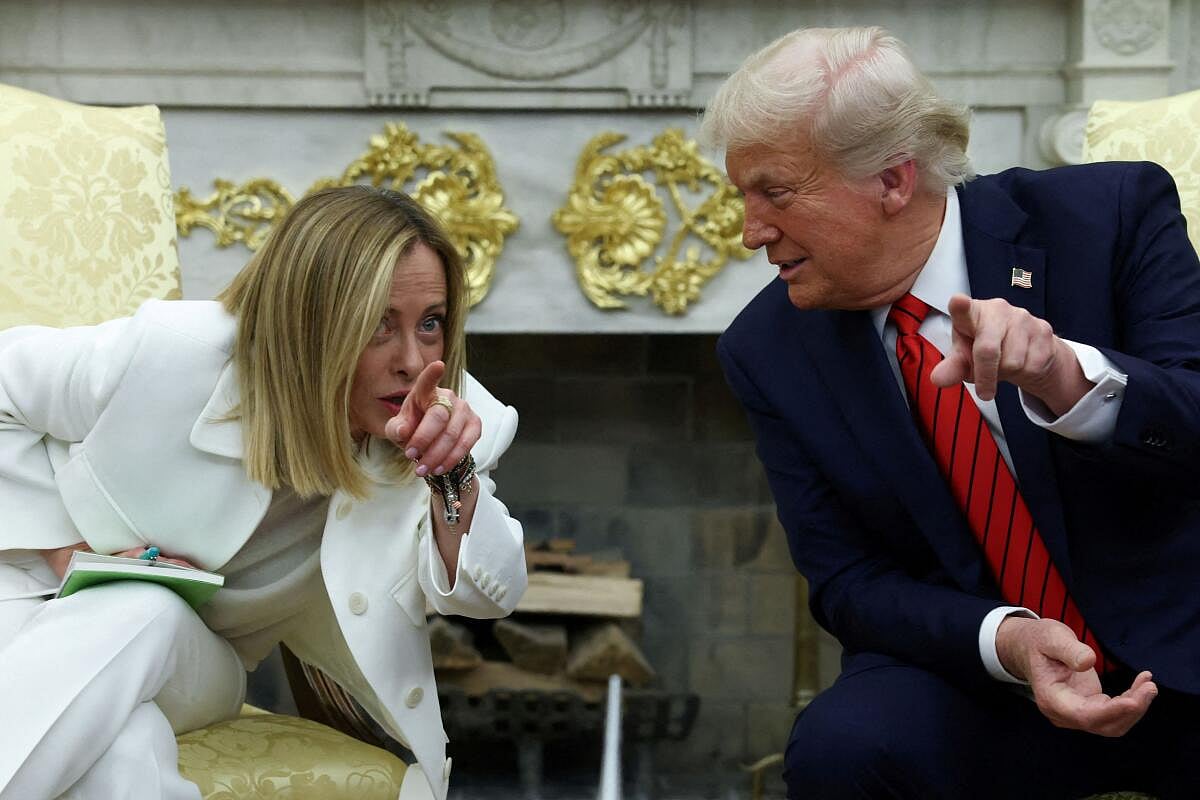 ಇಟಲಿ ಪ್ರಧಾನಿ ಮೆಲೋನಿ ಜತೆ ಟ್ರಂಪ್ ದ್ವಿಪಕ್ಷೀಯ ಮಾತುಕತೆ