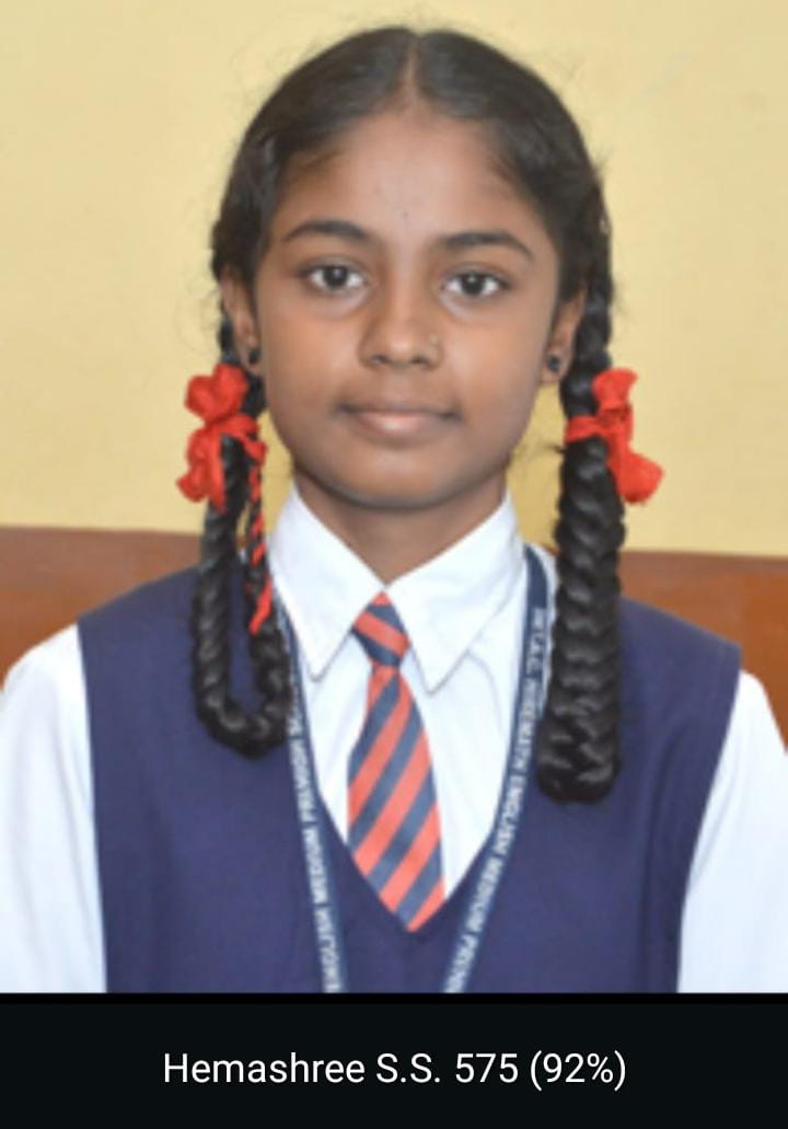 ಎಸ್.ಎಸ್. ಹೇಮಶ್ರೀ ಶೇ92 ಅಂಕ