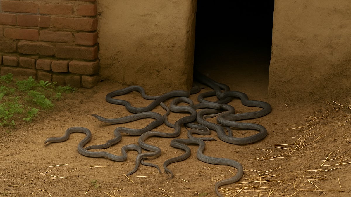 ಮೀರಟ್‌: ರೈತನ ಮನೆಯಂಗಳದಲ್ಲಿ ಒಮ್ಮೆಲೆ 100ಕ್ಕೂ ಹೆಚ್ಚು ಹಾವುಗಳು ಪ್ರತ್ಯಕ್ಷ!