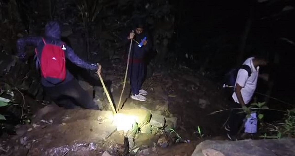 ಬಂಡಾಜೆಗೆ ಚಾರಣ ಹೋಗಿ ನಿತ್ರಾಣಗೊಂಡಿದ್ದ ಚಿತ್ರದುರ್ಗದ 10 ವಿದ್ಯಾರ್ಥಿಗಳ ರಕ್ಷಣೆ