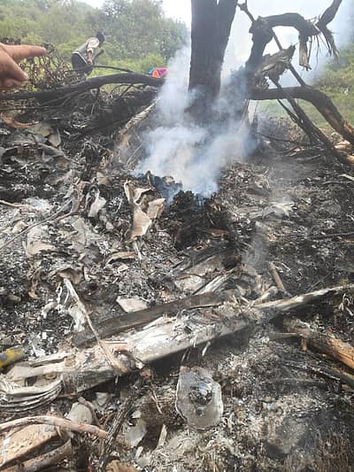 ಹೆಲಿಕಾಪ್ಟರ್‌ನ  ಅವಶೇಷ