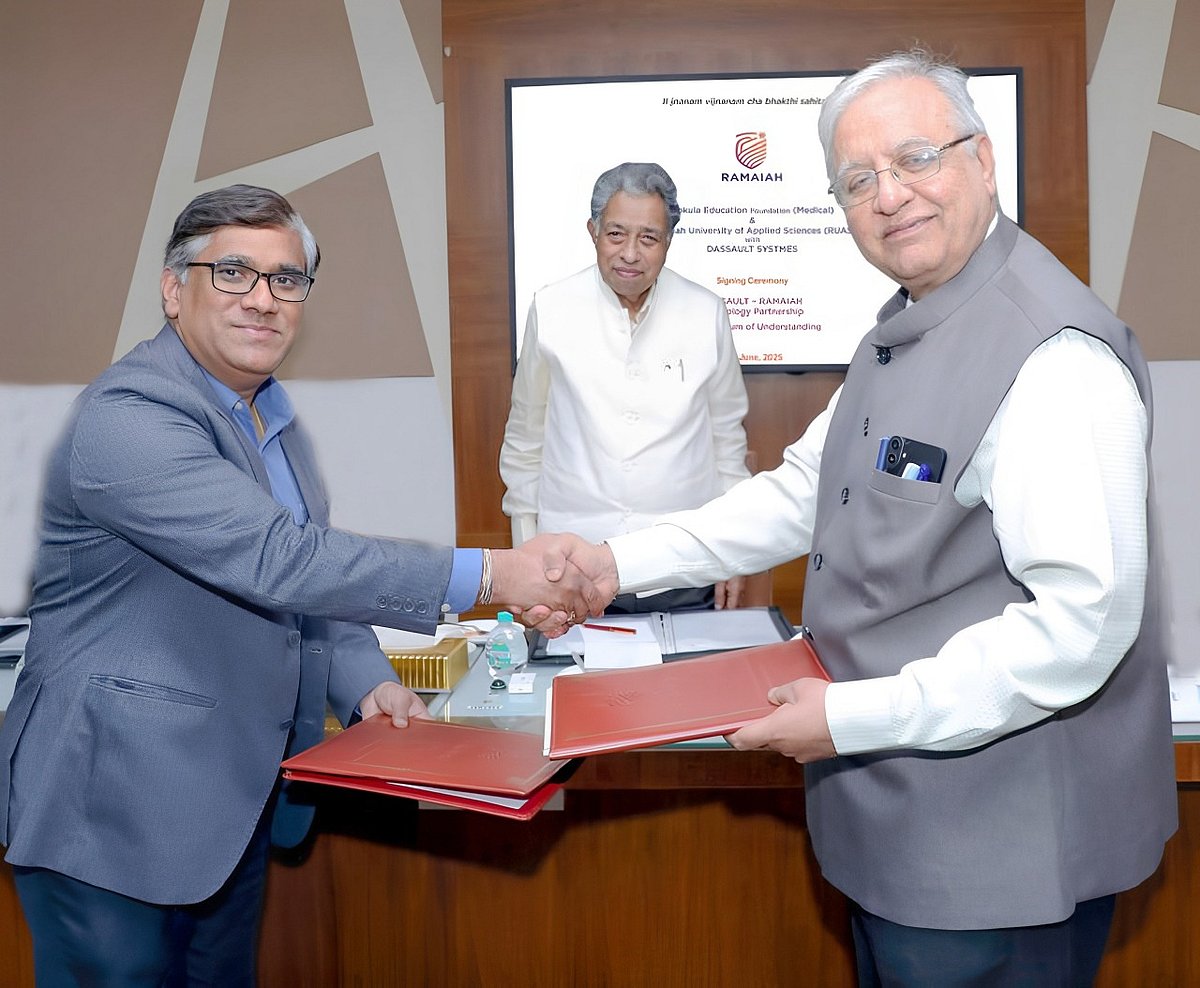 ಸಂಶೋಧನಾ ಕೇಂದ್ರಕ್ಕೆ ಡಸಾಲ್ಟ್ ಸಿಸ್ಟಮ್ಸ್ ಇಂಡಿಯಾ-ರಾಮಯ್ಯ ವಿವಿ ಒಡಂಬಡಿಕೆ