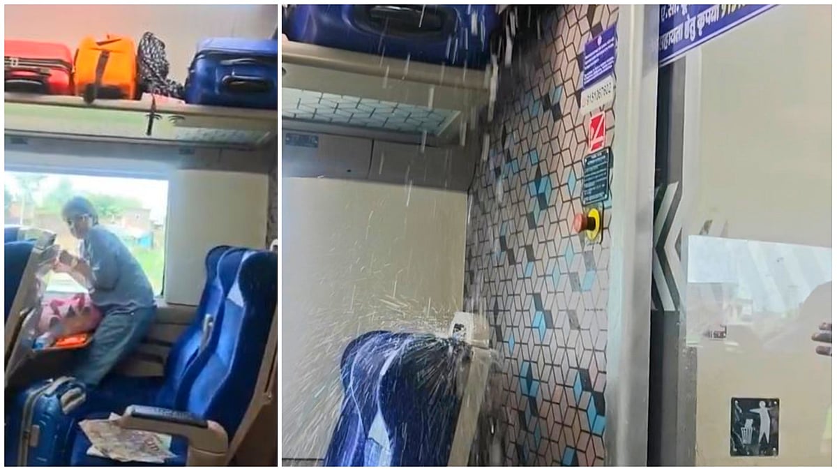 ವಿಡಿಯೊ: ಸೋರುತಿಹುದು ವಂದೇ ಭಾರತ್ ರೈಲು ಮಾಳಿಗೆ! ದೂರಿಗೆ ರೈಲ್ವೆ ಪ್ರತಿಕ್ರಿಯೆ