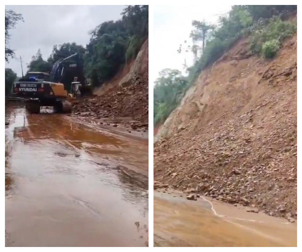 Chikkamagaluru Rains | ಮುಂದುವರಿದ ಮಳೆ: ರಸ್ತೆಗೆ ಗುಡ್ಡದ ಮಣ್ಣು ಕುಸಿತ