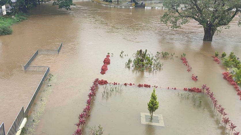 Karnataka Rains |ಕೊಡಗಿನಲ್ಲಿ ಧಾರಾಕಾರ ಮಳೆ: ಭಾಗಮಂಡಲದ ತ್ರಿವೇಣಿ ಸಂಗಮ ಜಲಾವೃತ