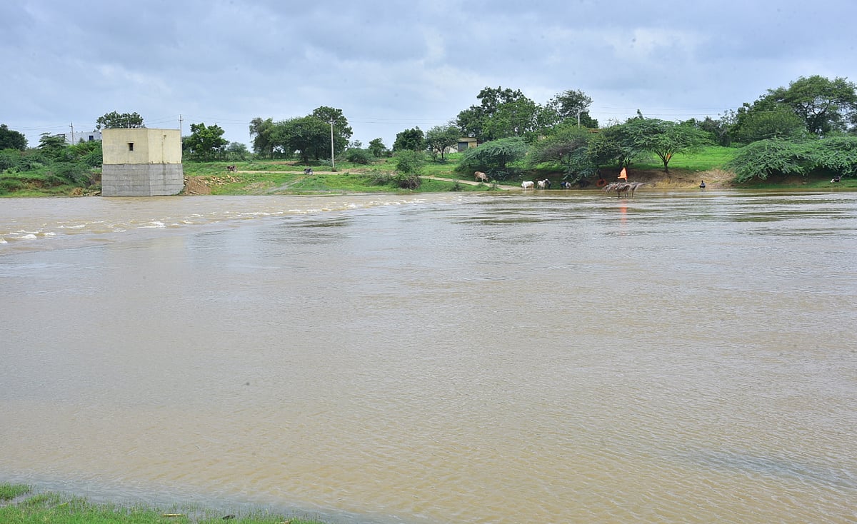 ಹಾವೇರಿ | ವರದಾ ನೀರು ಹೆಚ್ಚಳ: ಬಾಂದಾರ ಮುಳುಗಡೆ