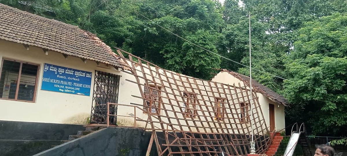 ಮಂಗಳೂರು| ಪೂರ್ವ ಪ್ರಾಥಮಿಕ ಶಾಲೆಯ ಚಾವಣಿ ಕುಸಿತ‌:  ವಿದ್ಯಾರ್ಥಿಗೆ ಗಾಯ