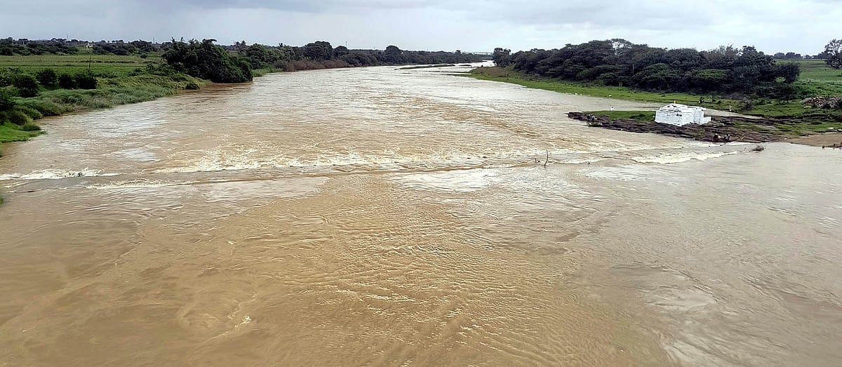 ಸವಣೂರು: ಮೈದುಂಬಿ ಹರಿಯುತ್ತಿರುವ ವರದೆ