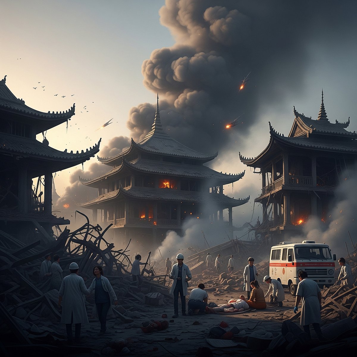 ಬ್ಯಾಂಕಾಕ್‌ | ಬೌದ್ಧ ವಿಹಾರದ ಮೇಲೆ ವಾಯು ದಾಳಿ: 23 ಮಂದಿ ಬಲಿ