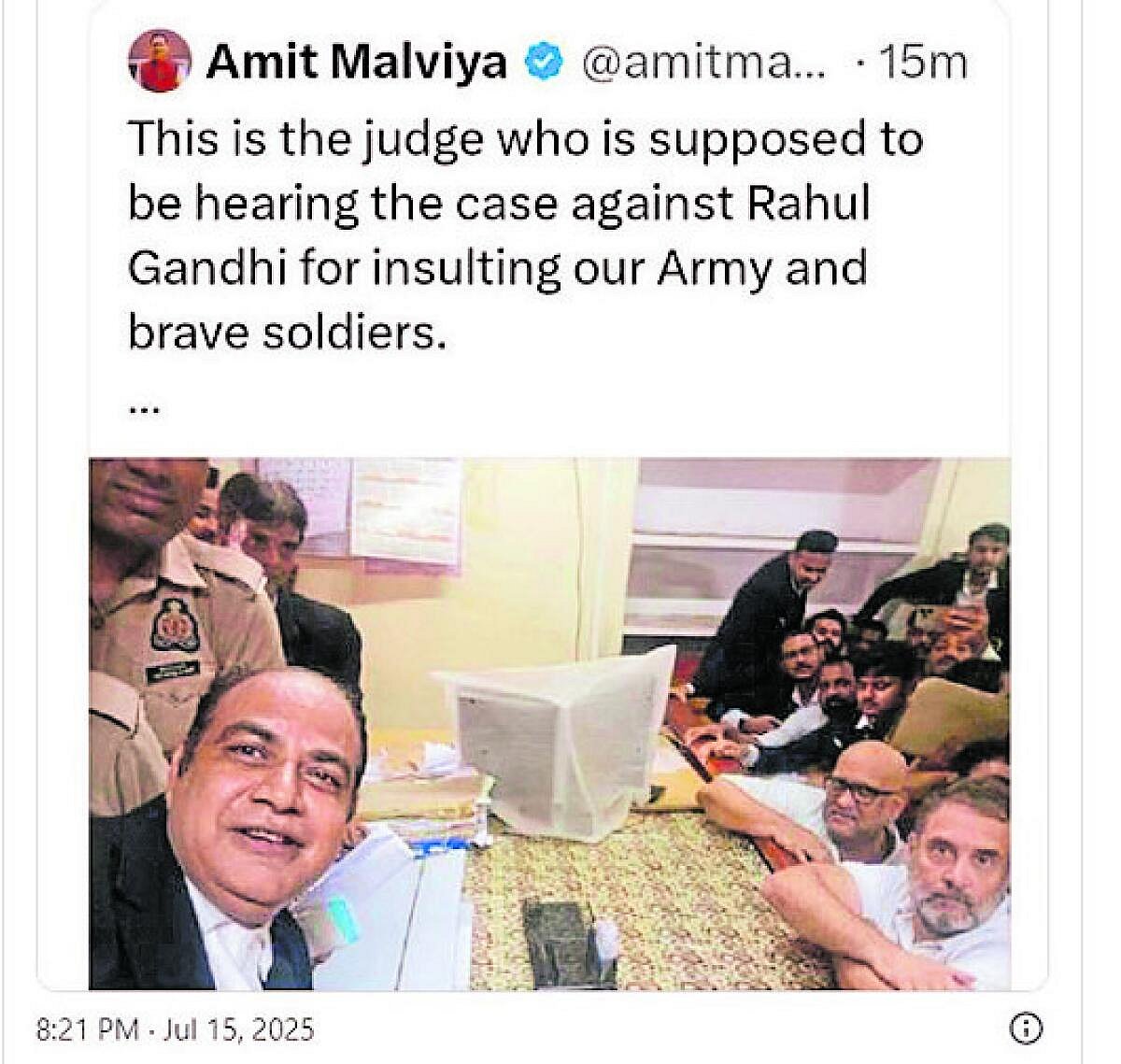 Fact Check | ರಾಹುಲ್ ಗಾಂಧಿ ಜೊತೆ ನ್ಯಾಯಾಧೀಶರ ಸೆಲ್ಫಿ; ಇದು ಸುಳ್ಳು ಸುದ್ದಿ