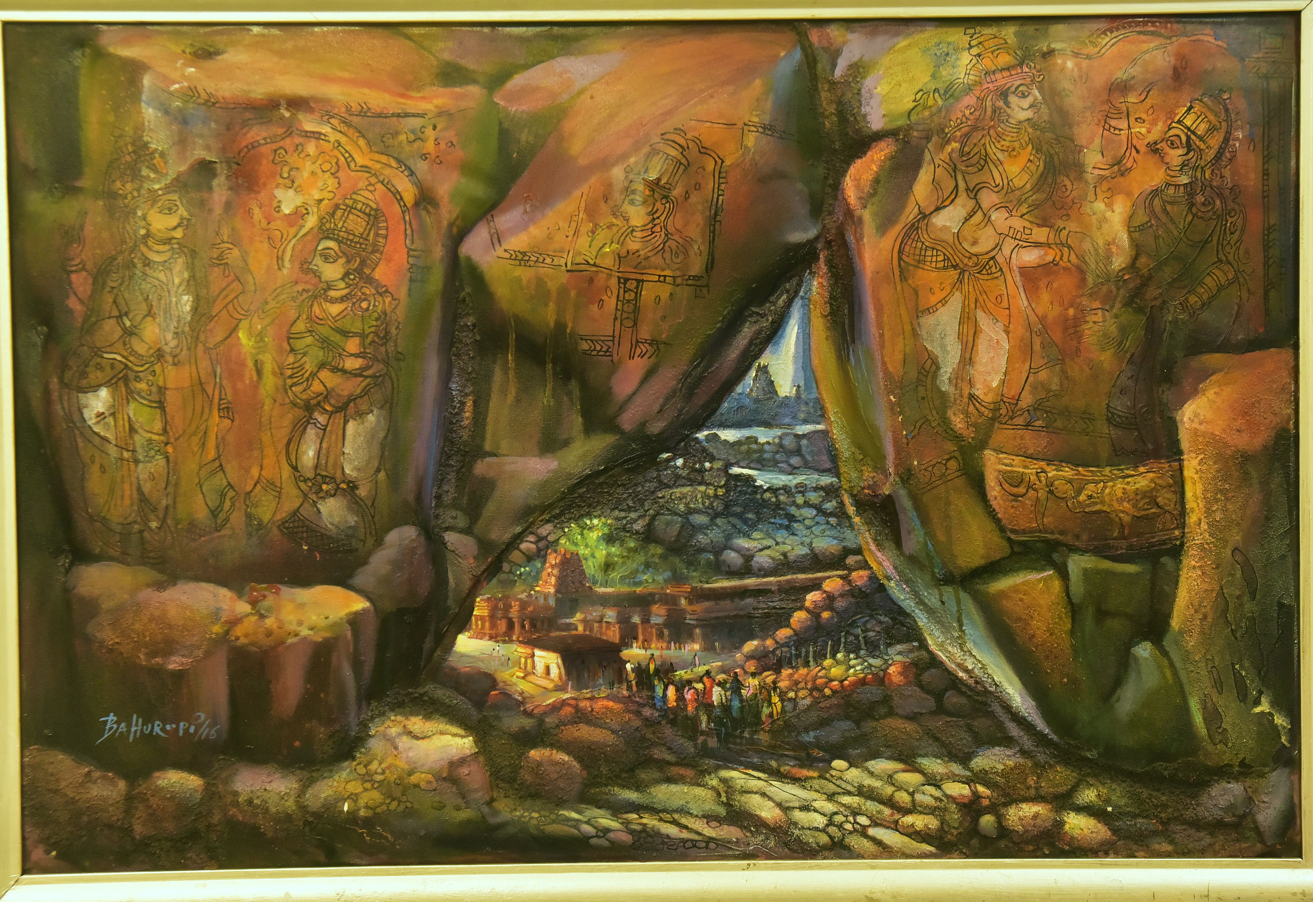 ಹುಬ್ಬಳ್ಳಿಯ ಪ್ರತಾಪ ಬಹುರೂಪಿ ಅವರ ಹಂಪಿ ನಿಸರ್ಗ ಚಿತ್ರಣ                                                          