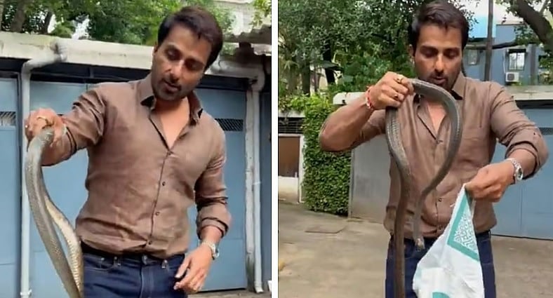 Video | ಹರ್ ಹರ್ ಮಹಾದೇವ್: ಹಾವು ಹಿಡಿದ ಬಾಲಿವುಡ್‌ ನಟ ಸೋನು ಸೂದ್