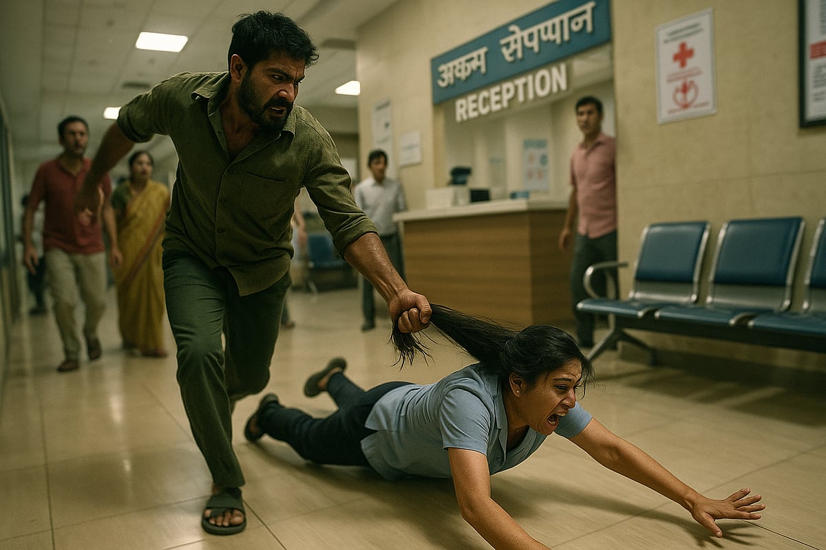 ಆಸ್ಪತ್ರೆ ಸ್ವಾಗತಕಾರಿಣಿಯ ಕೂದಲು ಹಿಡಿದೆಳೆದು ಹಲ್ಲೆ ಮಾಡಿದ ವಲಸೆ ಕಾರ್ಮಿಕ!
