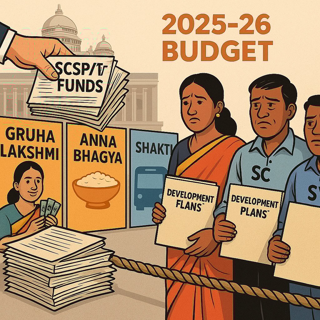 ಗ್ಯಾರಂಟಿಗೆ ಪರಿಶಿಷ್ಟರ ಹಣ: 2025–26ನೇ ಸಾಲಿನಲ್ಲಿ ₹11,896.84 ಕೋಟಿ ವರ್ಗಾವಣೆ