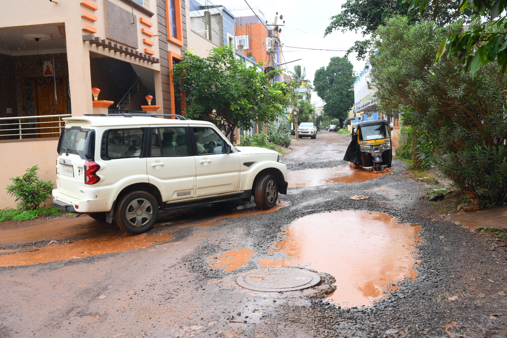 ಬೀದರ್‌ನ ಪಾಪನಾಶ ಗೇಟ್‌ ಸಮೀಪದ ಬಡಾವಣೆಯಲ್ಲಿ ರಸ್ತೆಯ ದುಸ್ಥಿತಿ