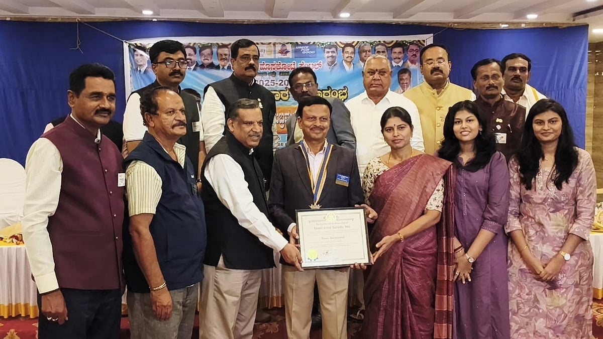 ಹೊಸಕೋಟೆ ರೋಟರಿ ಸೆಂಟ್ರಲ್ 20ನೇ ಅಧ್ಯಕ್ಷರಾಗಿ ಕೆ.ವಿ.ಸುಬ್ರಮಣಿ