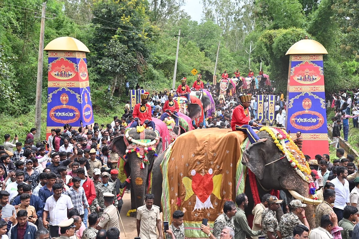 ದಸರಾ 2025: ಅಭಿಮನ್ಯು ನೇತೃತ್ವದಲ್ಲಿ ಗಜಪಯಣ ಆರಂಭ– ಚಿತ್ರಗಳಲ್ಲಿ ನೋಡಿ