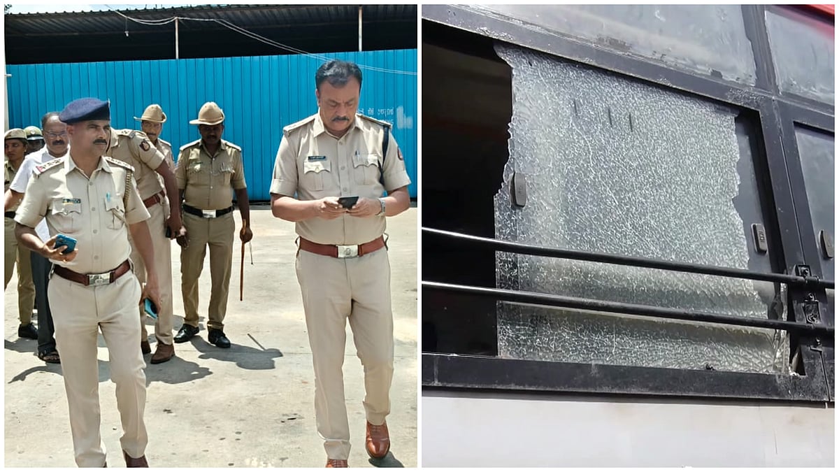 ಸಾರಿಗೆ ಮುಷ್ಕರ | ಕೋಲಾರದಲ್ಲಿ KSRTC ಬಸ್ಸಿಗೆ ಕಲ್ಲೇಟು; ಕಿಟಕಿ ಗಾಜು ಪುಡಿಪುಡಿ