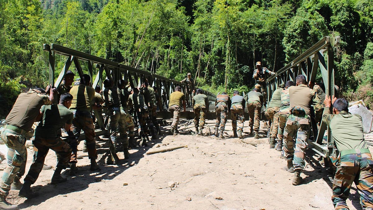 ಅರುಣಾಚಲ ಪ್ರದೇಶ: 110 ಅಡಿ ಉದ್ದದ ಸೇತುವೆ ನಿರ್ಮಿಸಿದ ಸೇನಾ ಸಿಬ್ಬಂದಿ