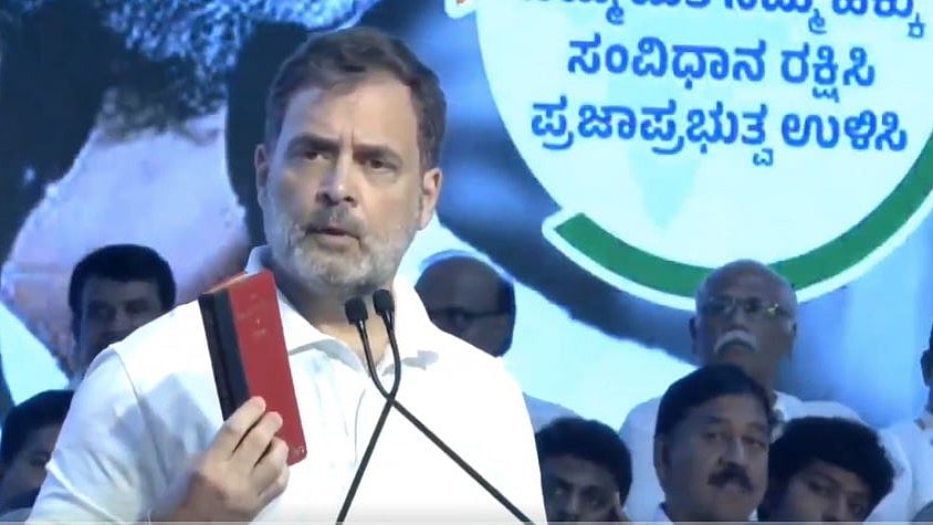 ಬೆಂಗಳೂರು | ಆರು ಮತಗಳಲ್ಲಿ ಒಂದು ಮತ ಕಳ್ಳತನ: ಸಮಾವೇಶದಲ್ಲಿ ಗುಡುಗಿದ ರಾಹುಲ್