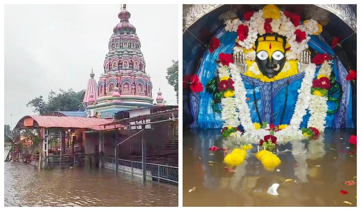 Karnataka Rains | ಅಥಣಿ: ಯಲ್ಲಮ್ಮ ದೇವಿ ದೇವಸ್ಥಾನ ಜಲಾವೃತ