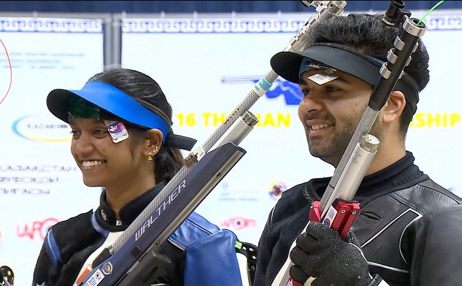 ಏಷ್ಯನ್‌ ಶೂಟಿಂಗ್‌ ಚಾಂಪಿಯನ್‌ಷಿಪ್‌: ಬಬುತಾ–ಇಳವೆನಿಲ್‌ ಜೋಡಿಗೆ ಚಿನ್ನ