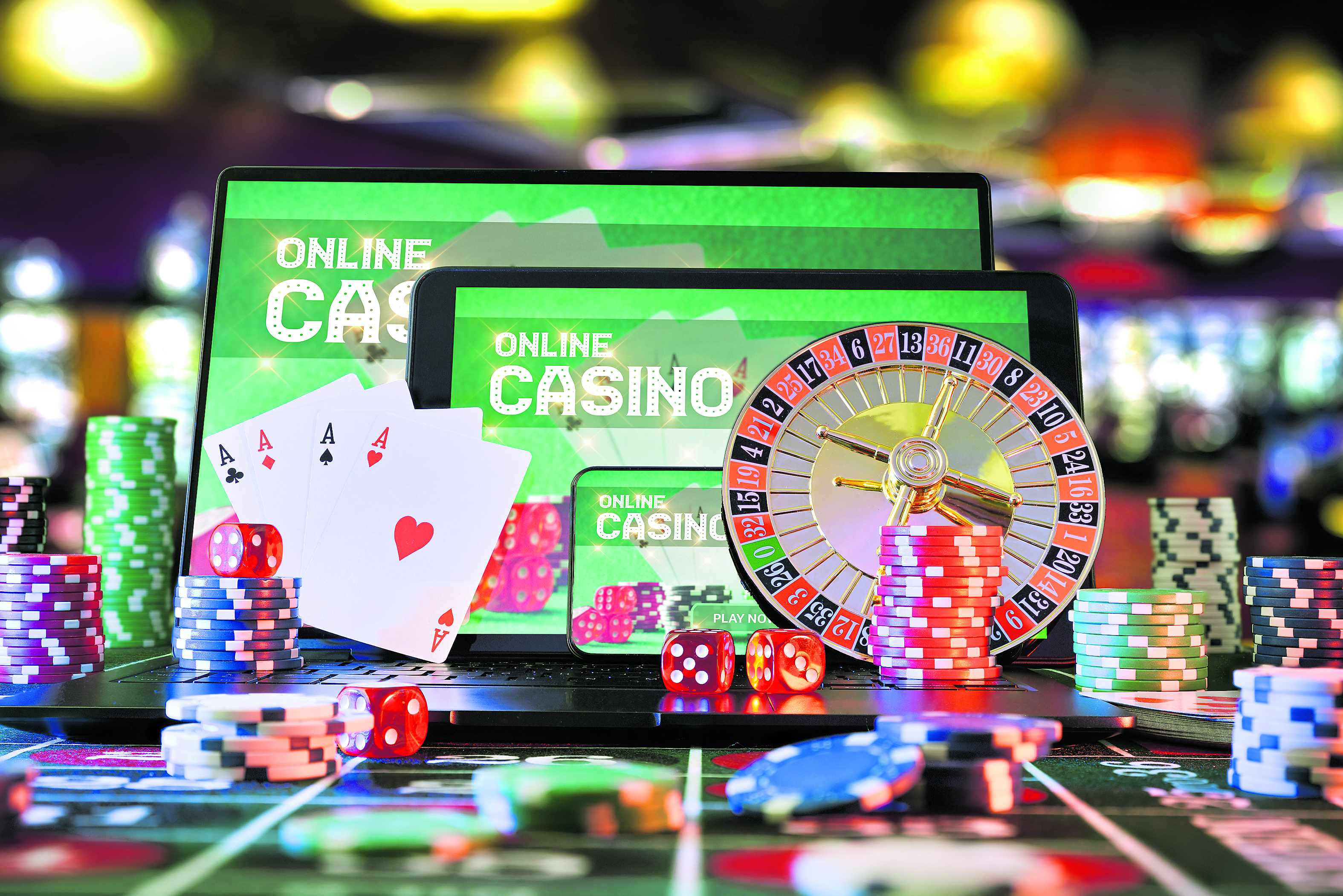 Electronic devices for online casino game