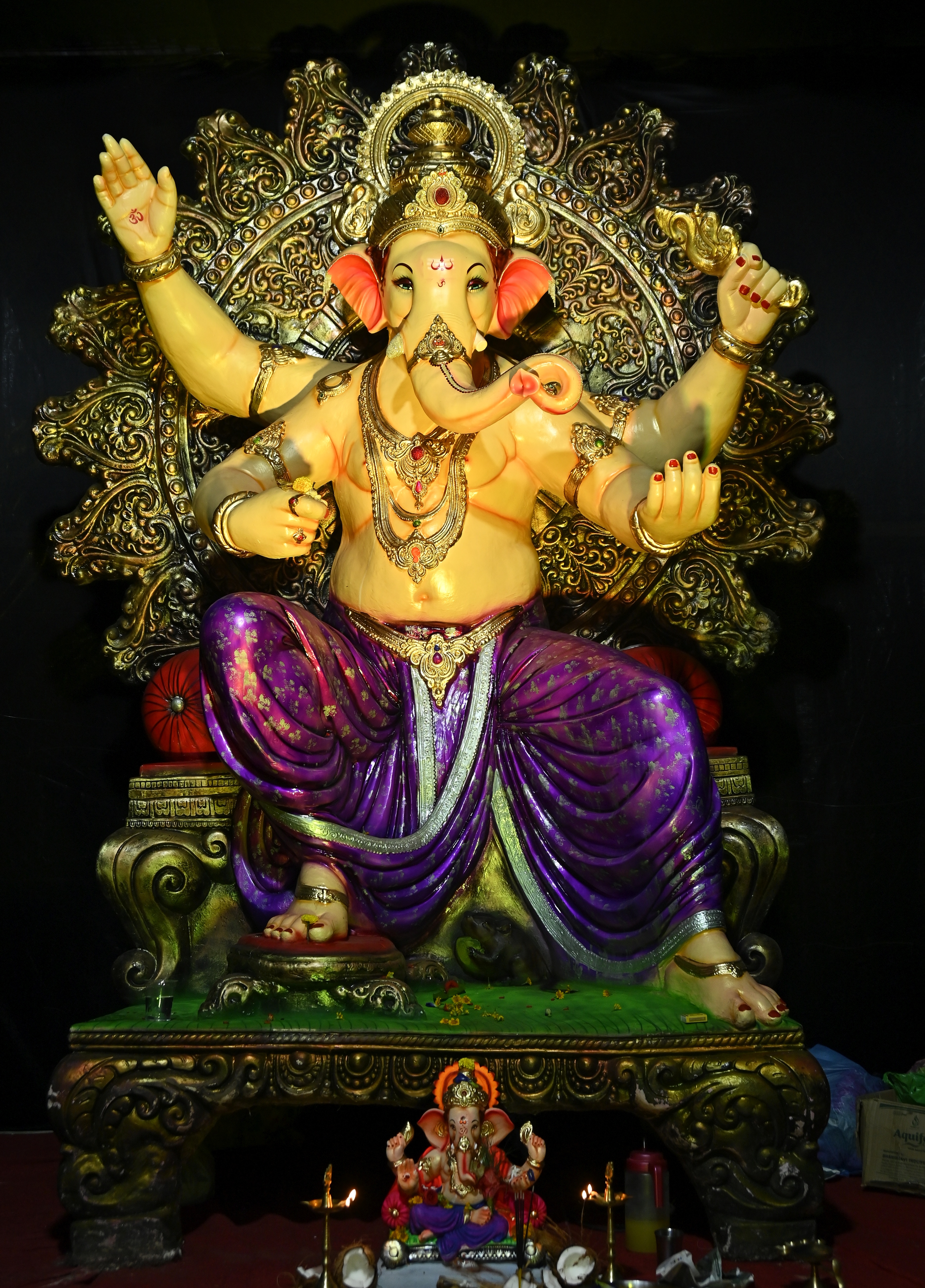 ಕಲಬುರಗಿಯ ಮಂಜುಶ್ರೀ ಹೋಟೆಲ್‌ ಬಳಿಯ ಗಣೇಶ ಮೂರ್ತಿ