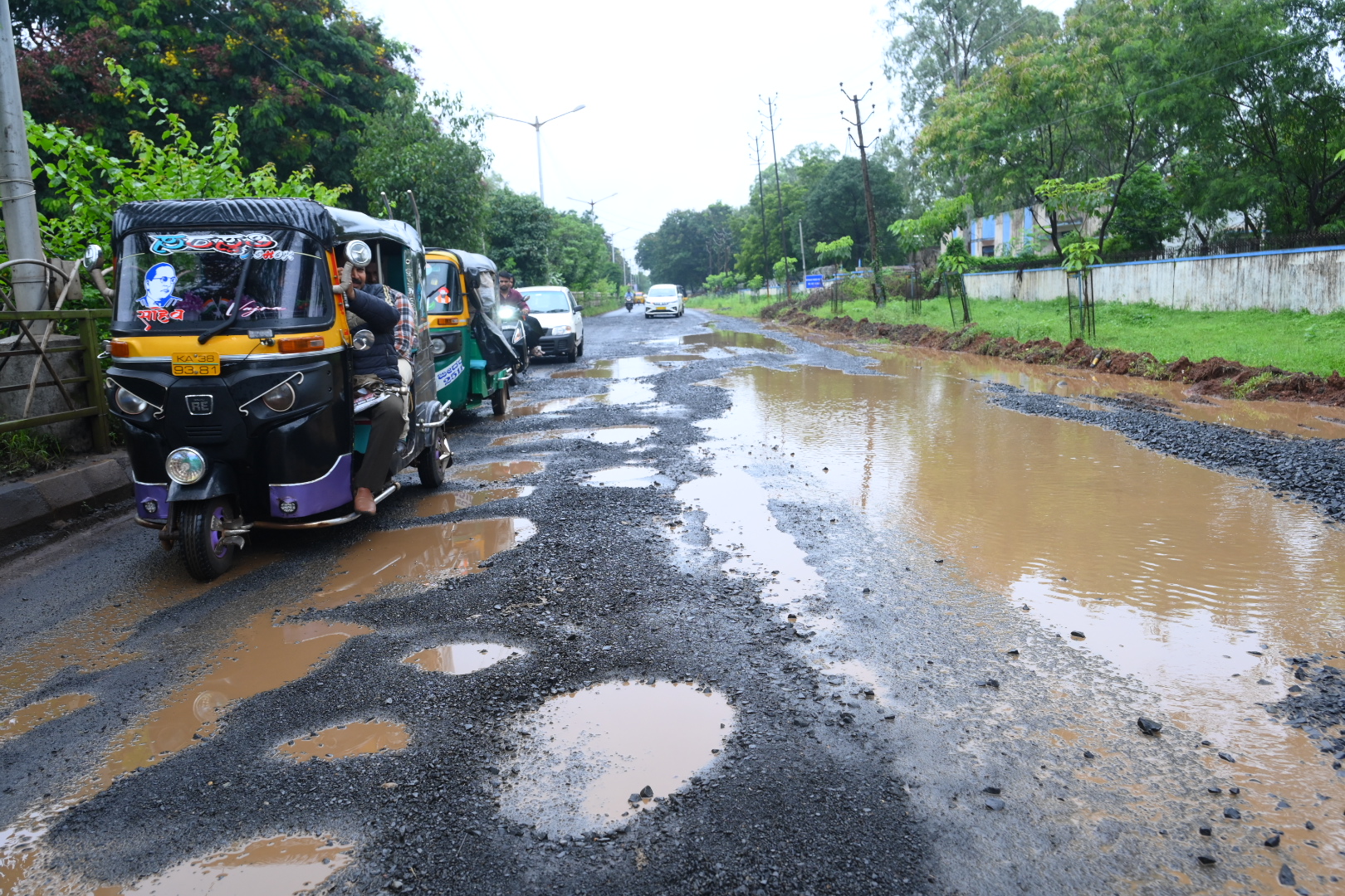 ಸತತ ಮಳೆಗೆ ಬೀದರ್‌–ಹುಮನಾಬಾದ್‌ ರಸ್ತೆಯ ದುಃಸ್ಥಿತಿ