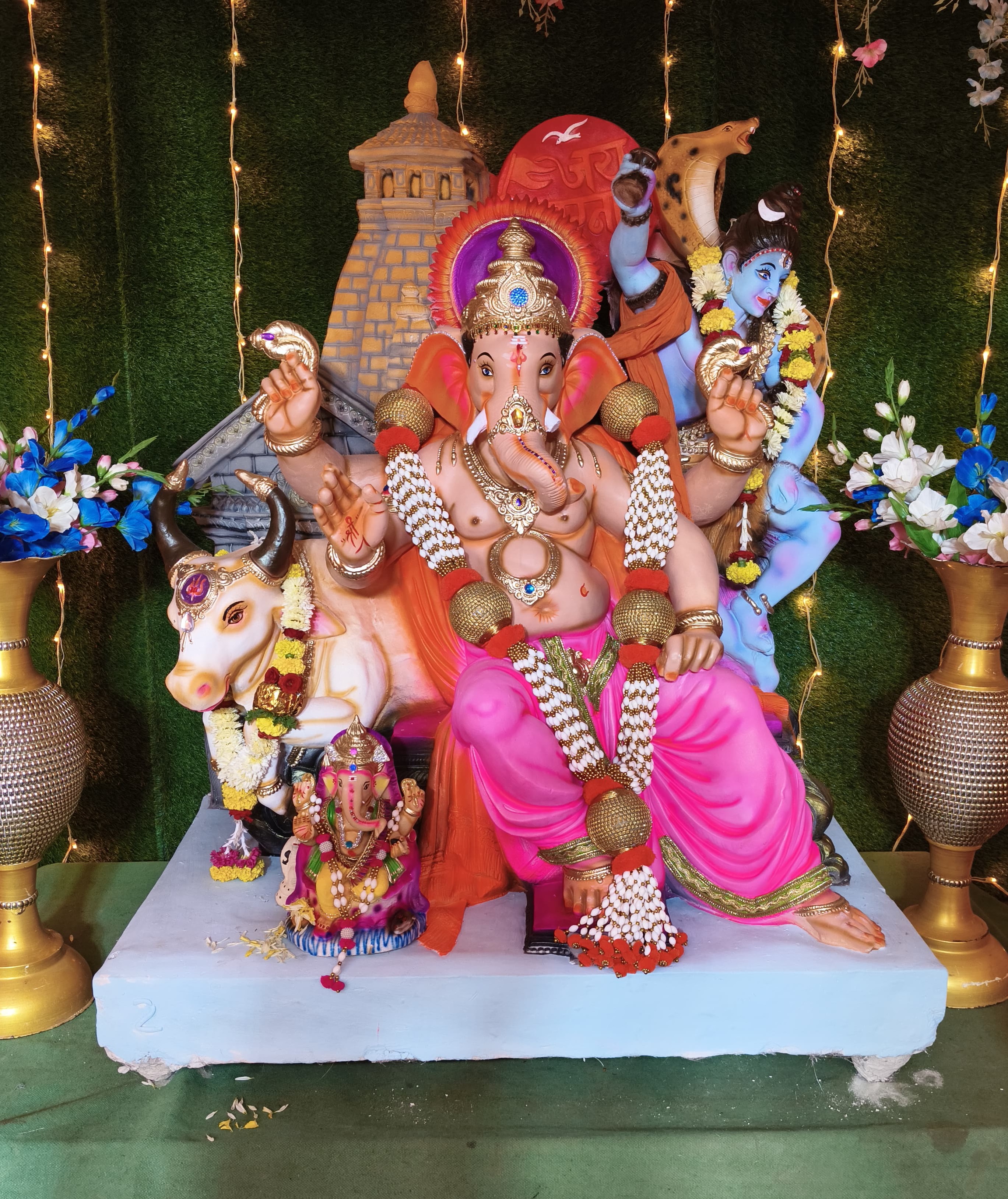 ಹಾವೇರಿ ಜಿಲ್ಲೆಯ ಹೇರೂರಿನಲ್ಲಿ ನಮೋ ಬಳಗದಿಂದ ಪ್ರತಿಷ್ಠಾಪಿಸಲಾದ ಗಣಪತಿ ಮೂರ್ತಿ