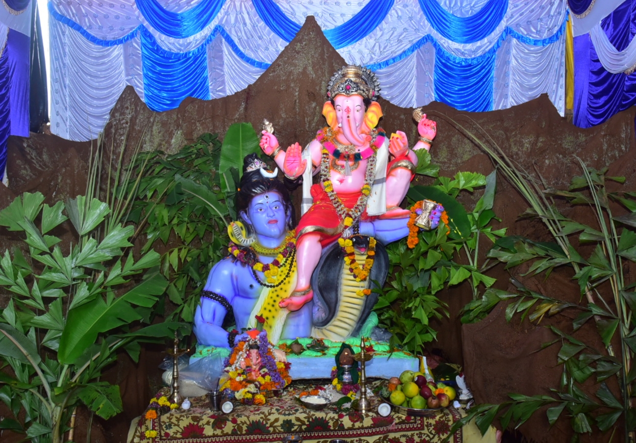 ಹಾವೇರಿಯ ನಾಗೇಂದ್ರನಮಟ್ಟಿಯಲ್ಲಿ ಪ್ರತಿಷ್ಠಾಪಿಸಲಾದ ಗಣಪತಿ ಮೂರ್ತಿ