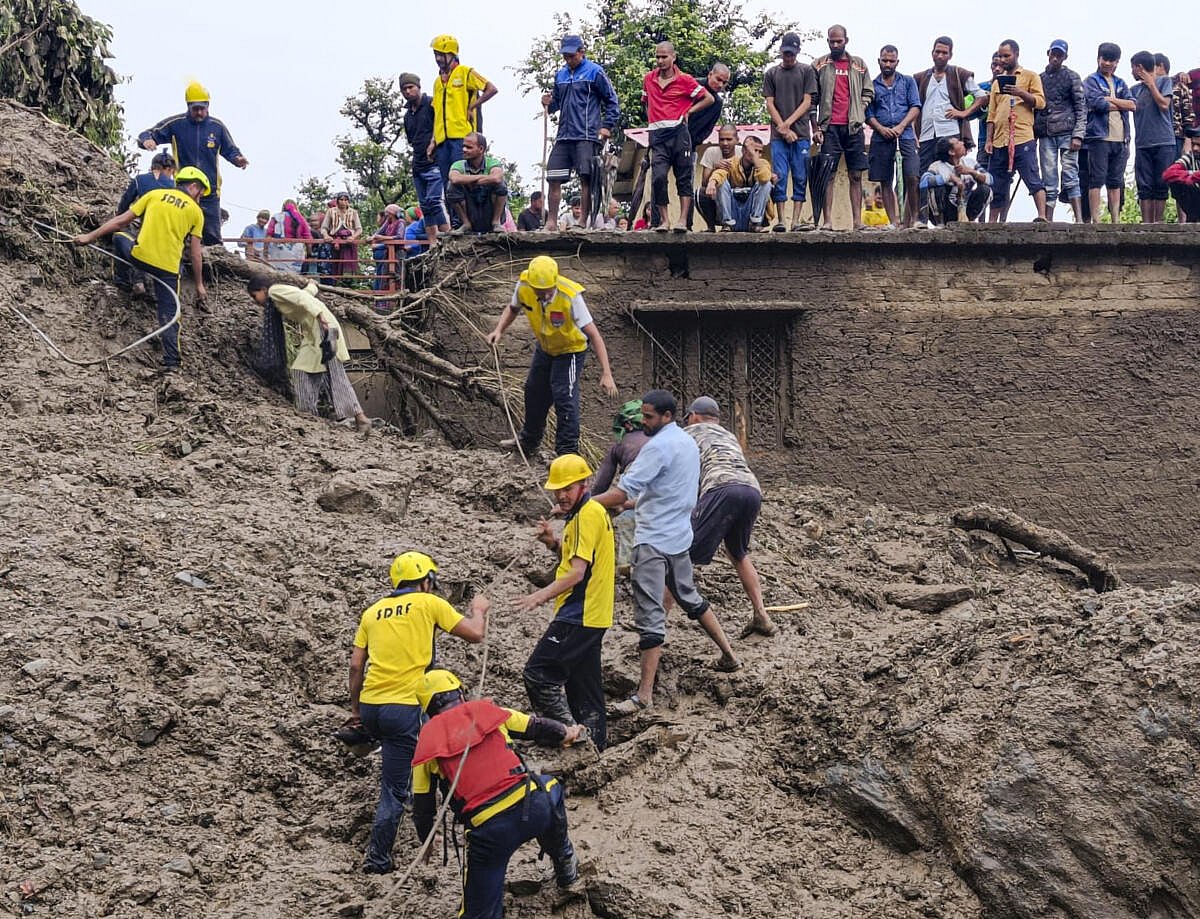 ಉತ್ತರಾಖಂಡದಲ್ಲಿ ಮತ್ತೆ ಮೇಘಸ್ಫೋಟ, ಭೂಕುಸಿತ: ಐವರು ಸಾವು