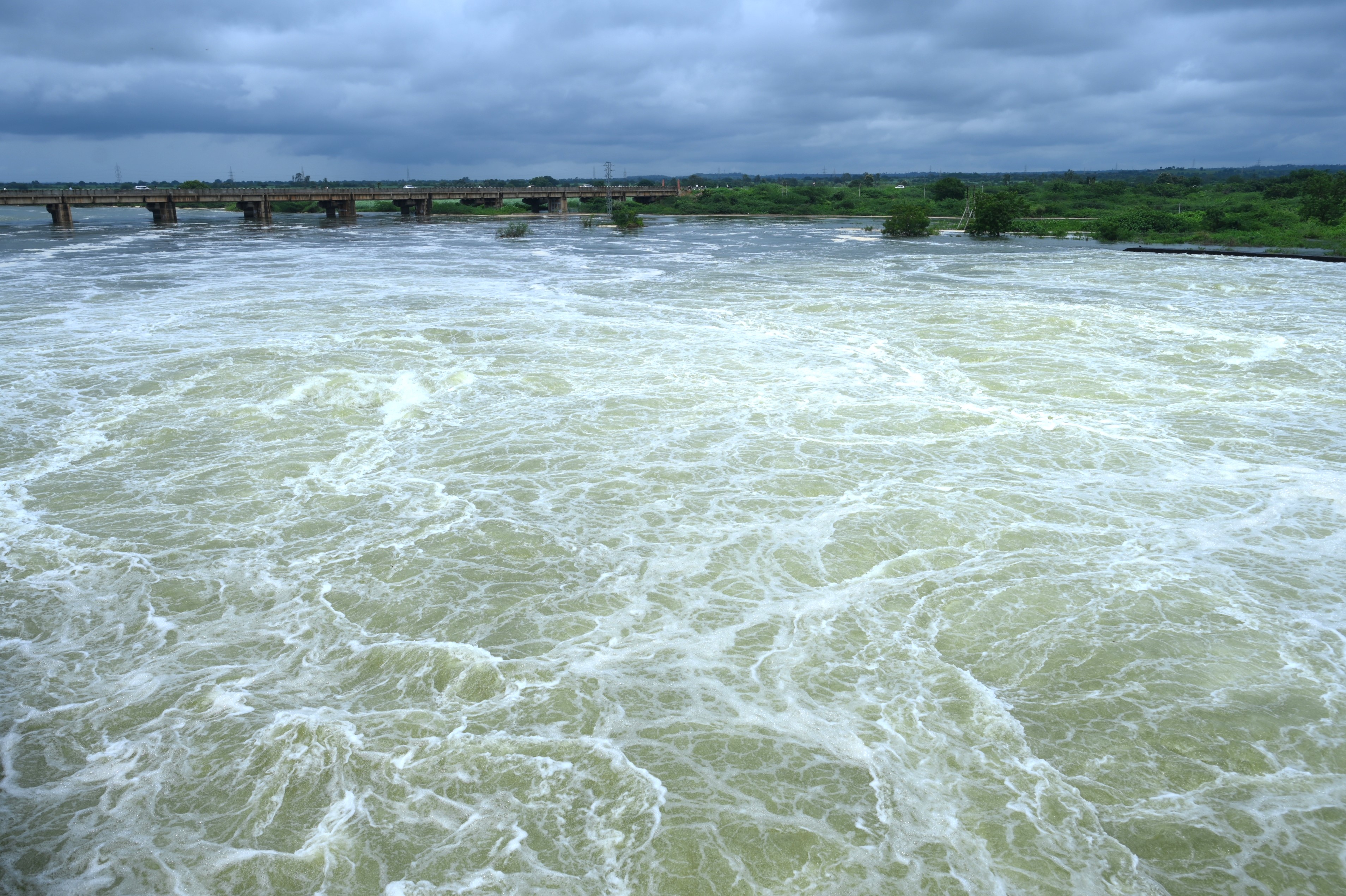 ಮೈದುಂಬಿ ಹರಿಯುತ್ತಿರುವ ಕಾರಂಜಾ ನದಿ